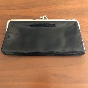 Like New! Trina Turk Black Patent Leather Clutch Bag
